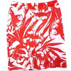 New York Co. Orange & off-white skirt